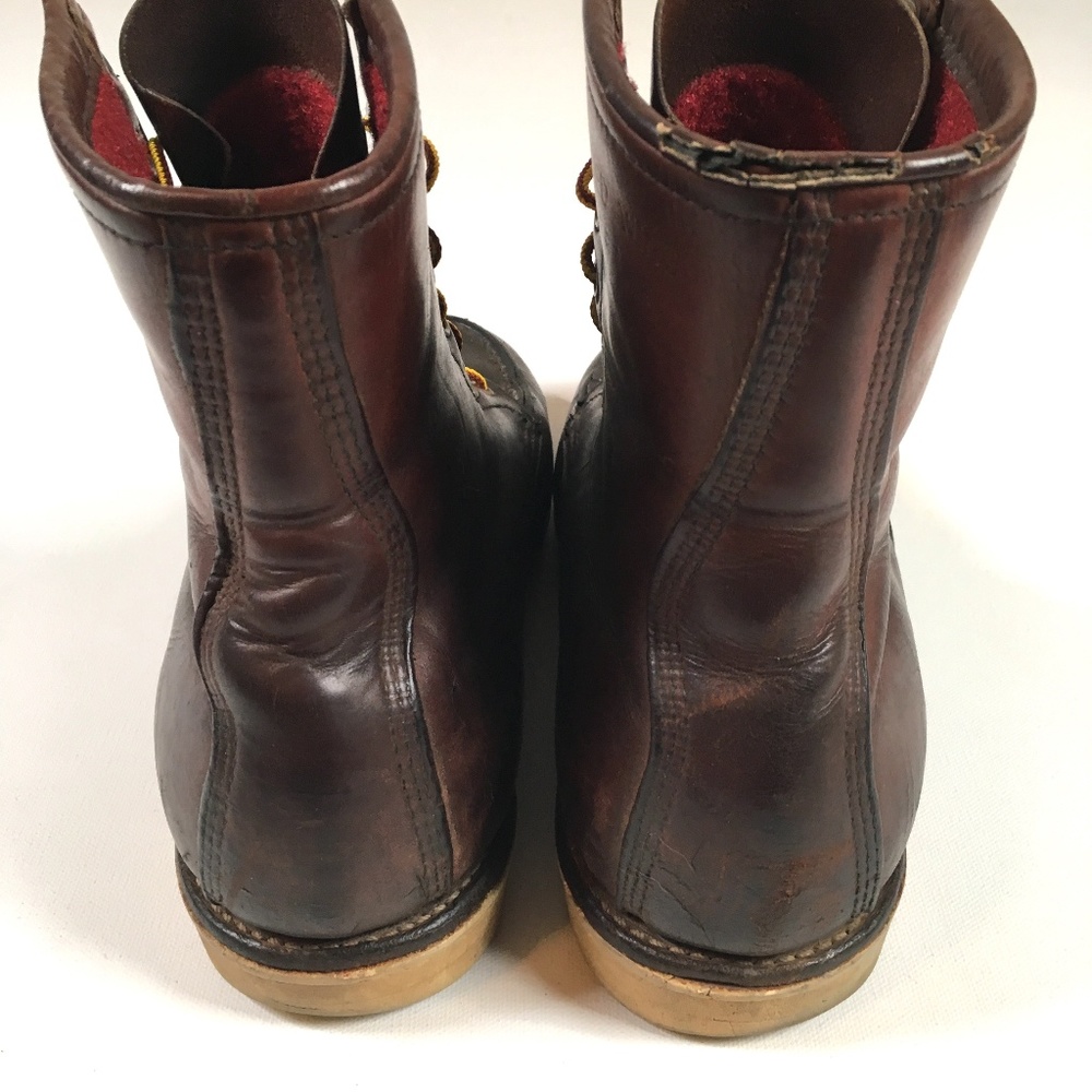 Red Wing Shoes 8 in. Brown Moc Toe Boots 9.5 - Picture 5 of 8